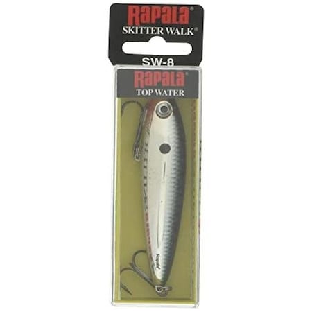 Rapala Skitter Walk Topwater Lure, 3 18, 716 Oz, Chrome Floating SW08CH